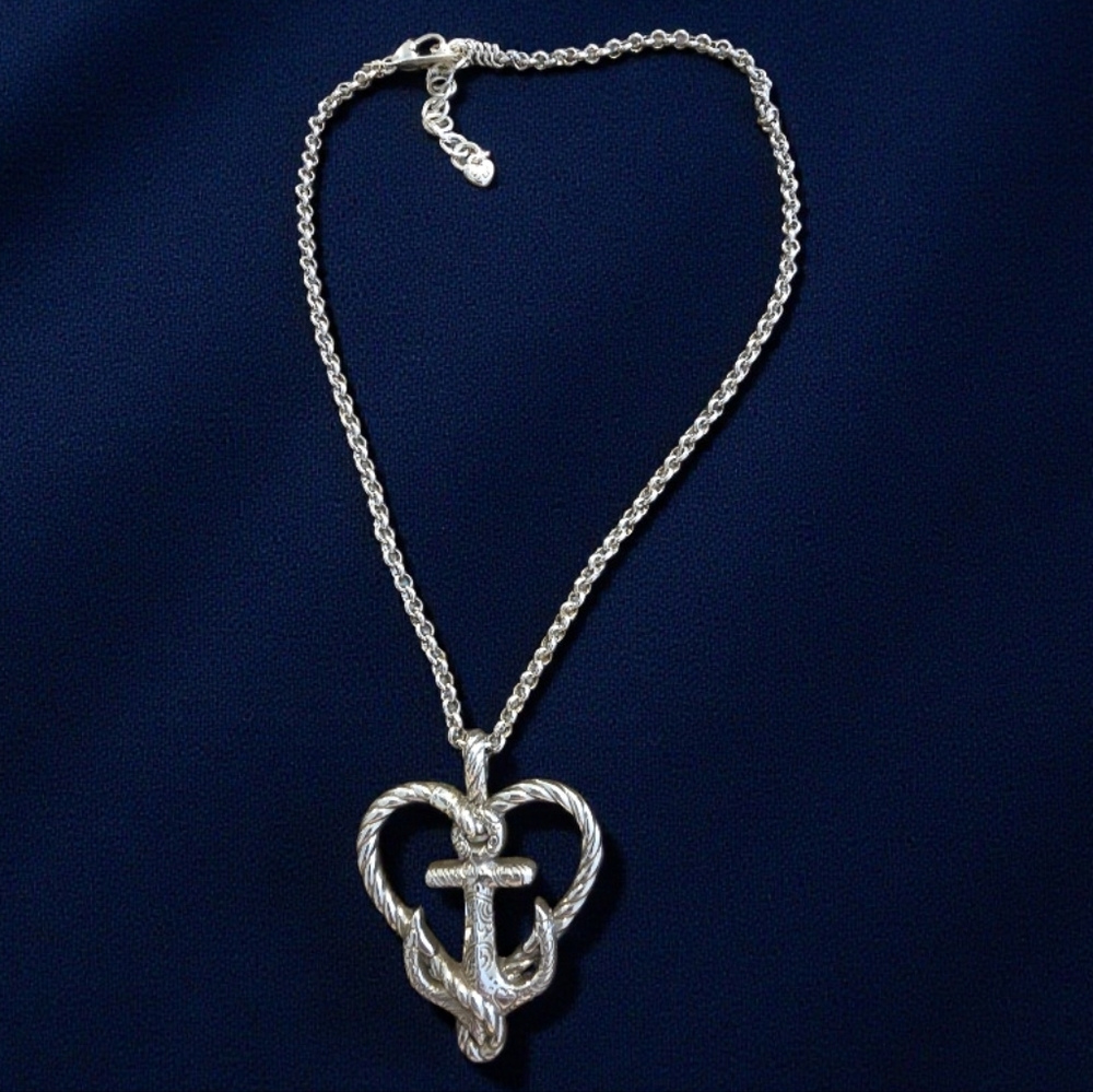 Brighton “Anchored In Love” Necklace – Two‑Tone – Vintage –NWT